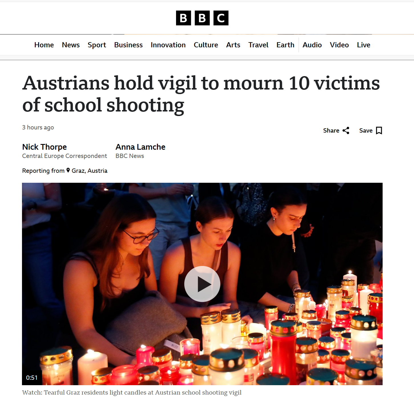Umfassende und detaillierte internationale Berichterstattung, etwa durch die BBC. Foto: Screenshot BBC
