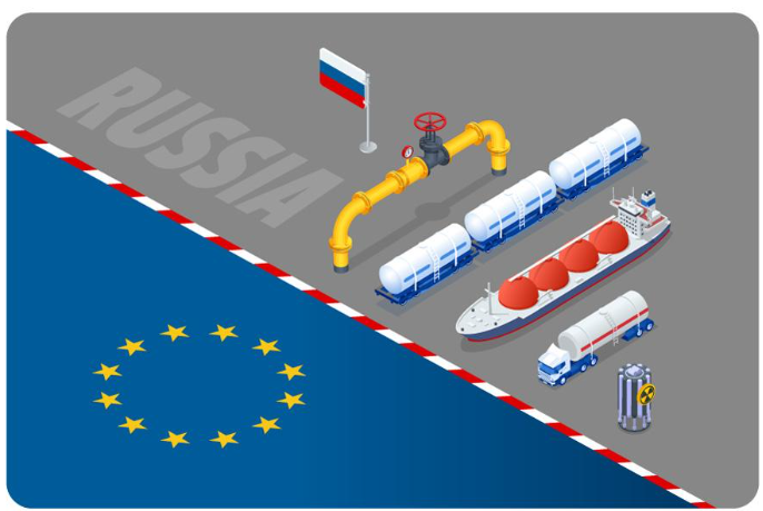 Die EU will den Ausstieg aus Energieimporten von Russland in Mitgliedsstaaten. Fragen der Versorgung sind zu klären, heißt es aus dem Wirtschaftsministerium. Bild: EU