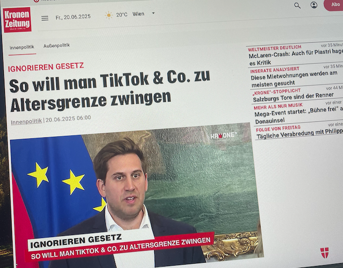 Alexander Pröll schlägt eine Schutzalter von 14 Jahren vor. Screenshot Kronen- Zeitung