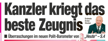 Christian Stocker auf Platz 1 im Polit-Barometer von Unique-Research. Bild: Screenshot Heute