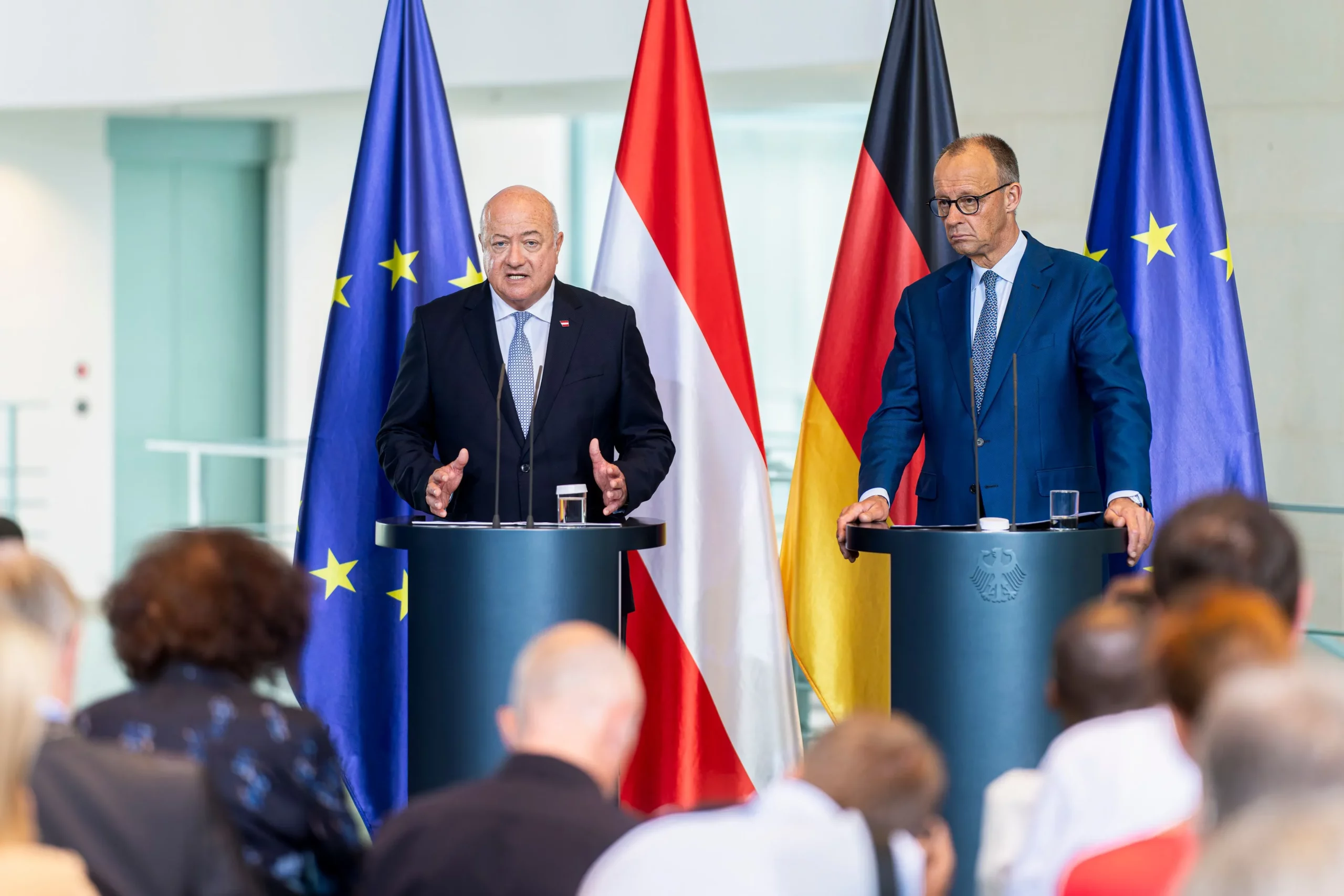 Pressekonferenz der Kanzler: Wien begrüßt stärkeres Engagement Berlins in der EU