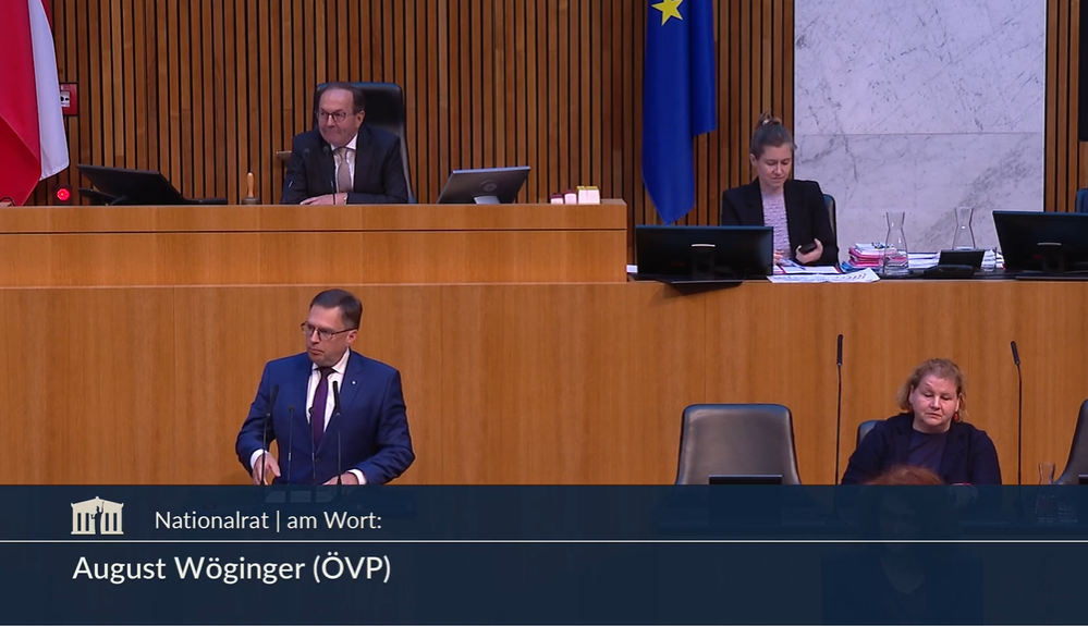 Teilpension bringt monatlich höhere Nettopension: August Wöginger im Juli-Plenum des Nationalrats