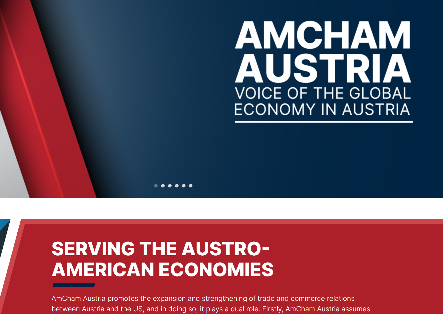 Die Geschäfte zwischen Europa und den USA bedeuten 40 Prozent des Welthandels. Die US-amerikanische Handelskammer (AmCham) in Österreich fördert die Wirtschaftsbeziehungen. Foto: Screenshot AmCham
