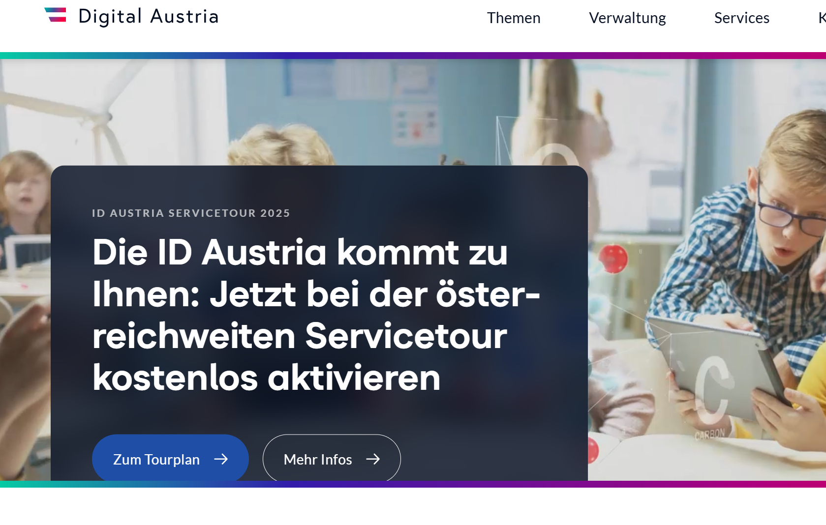 Alle Bürgerinnen und Bürger können sich einfach und schnell eine digitale Identität besorgen: Info unter digitalaustria.at (Screenshot)