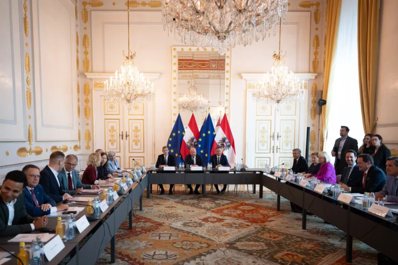Die Regierungsklausur findet im Bundeskanzleramt statt. Foto: BKA/Paul Gruber
