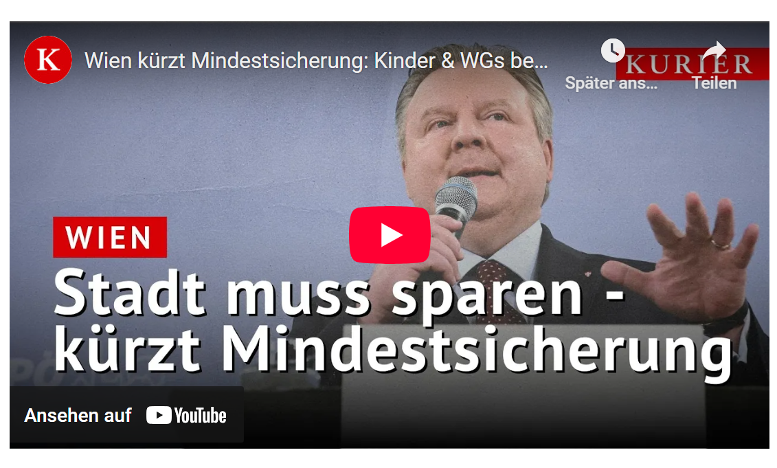 Die SPÖ Wien stellt die Stadt auf Sparkurs um, kündigte Bürgermeister Michael Ludwig in Interviews - etwa im Kurier - an. Foto: Screenshot kurier.at