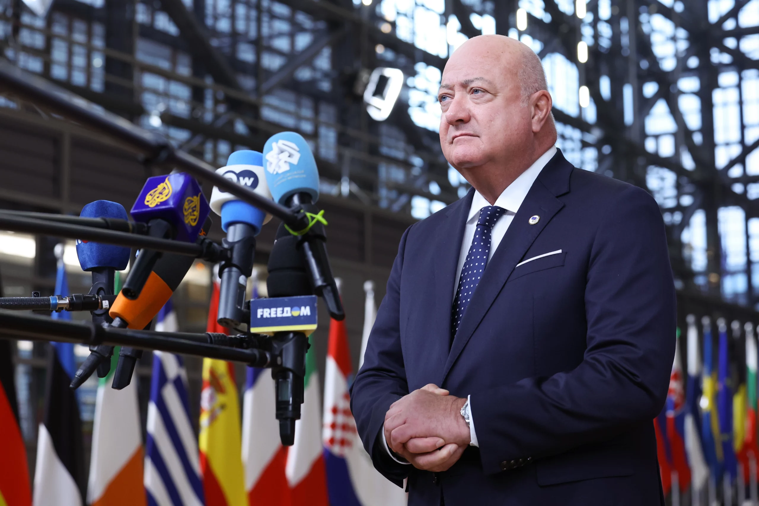 Bundeskanzler Chistian Stocker beim Rat: EU respektiert nationale Sicherheitspolitik, so auch Österreichs Neutralität. Foto: EU