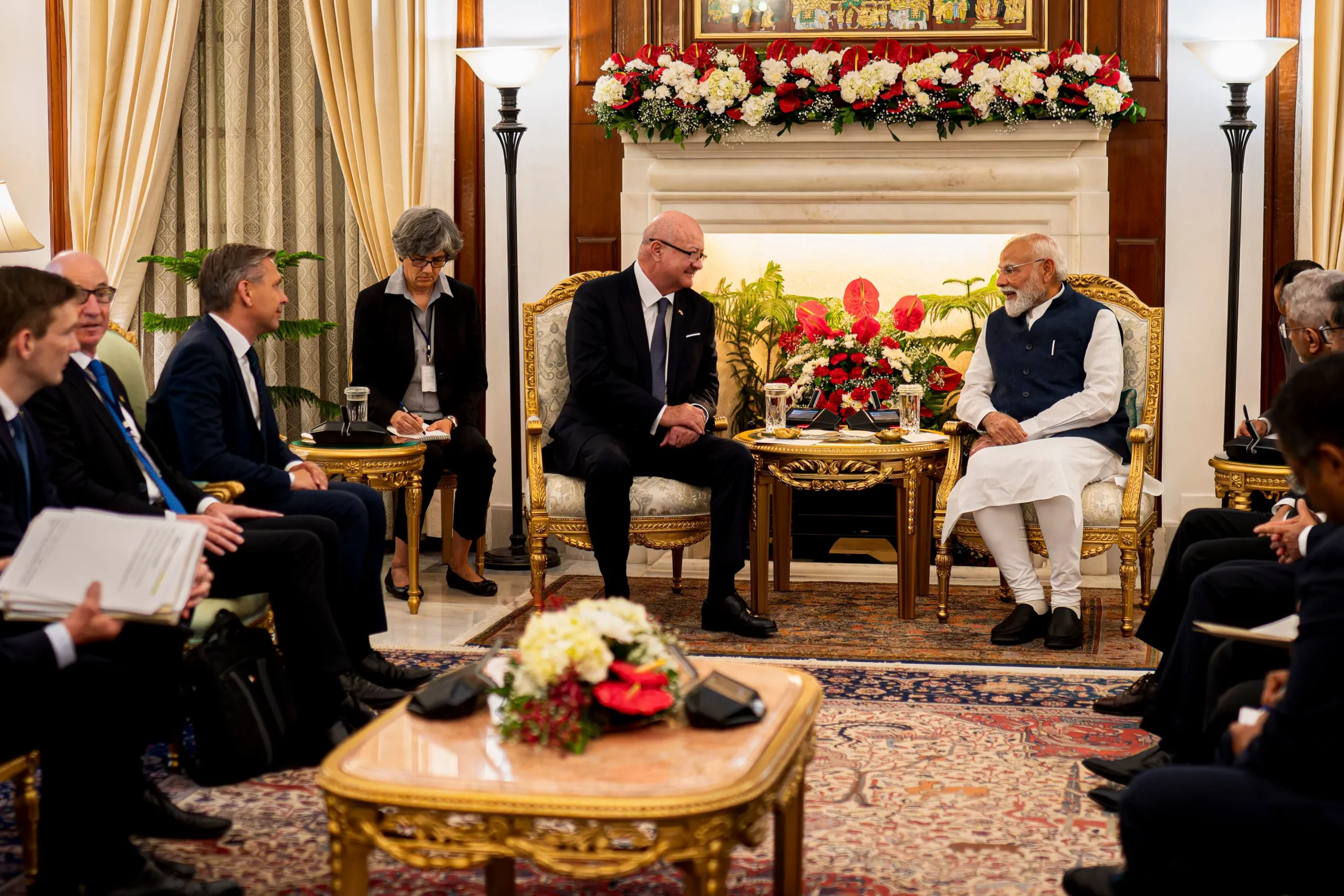 Christian Stocker und Narendra Modi: Klares Votum gegen Kriege und für Verhandlungslösungen