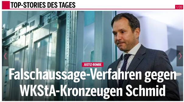 Hohes Interesse: Ermittlungen gegen Thomas Schmid. Foto: Screenshot oe24.at