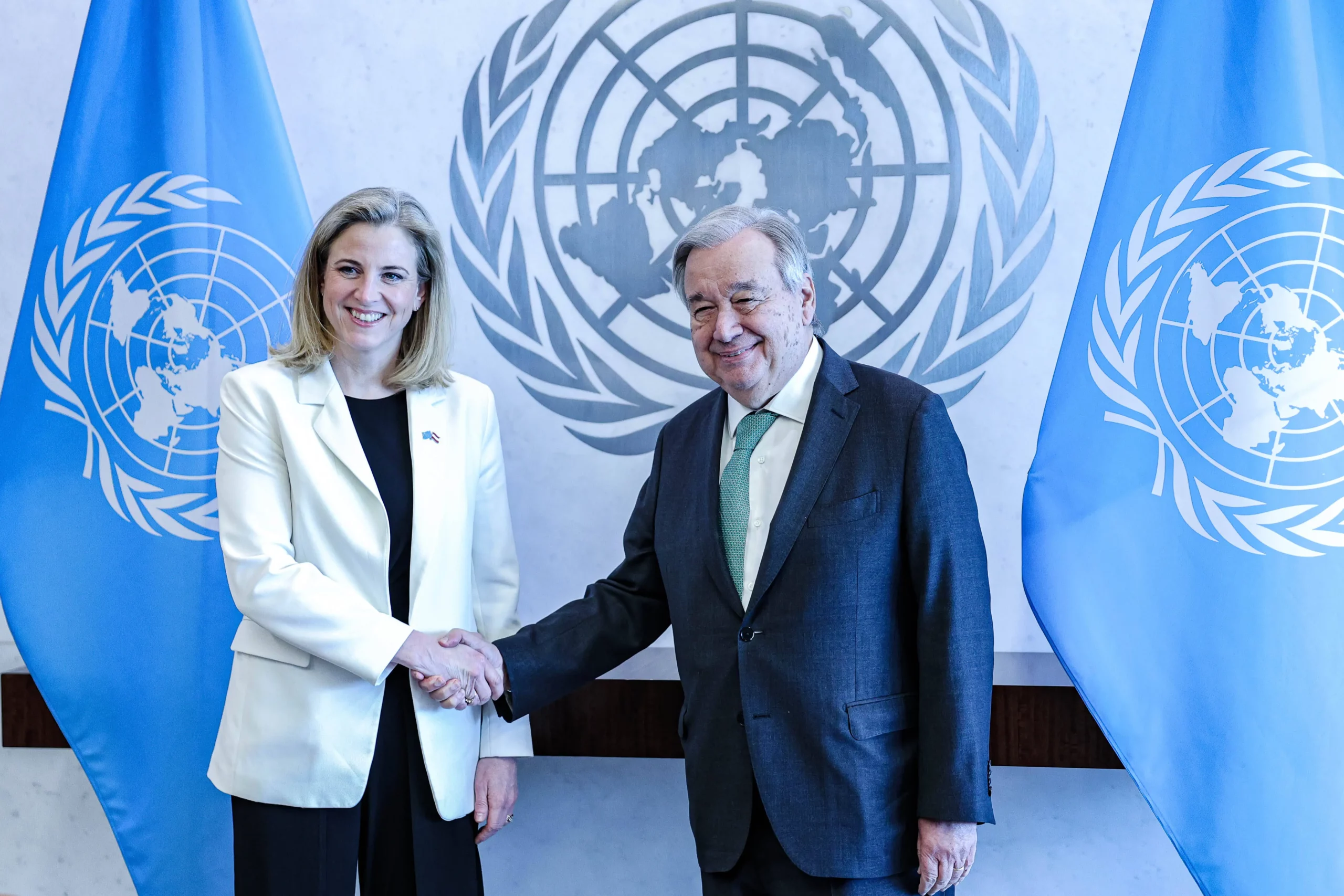 Werben für Österreich: Meinl-Reisinger bei UN-Generalsekretär Guterres im März in New York