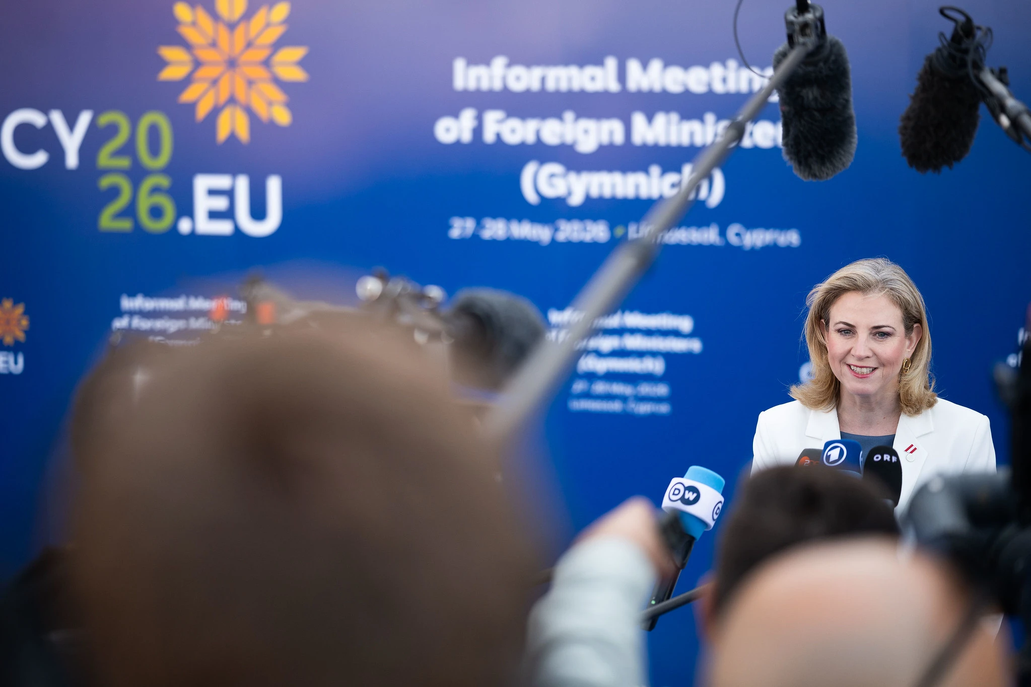 Vermitteln zwischen Staaten, Werben für Österreich: Meinl-Reisinger beim informellen EU-Gipfel auf Zypern