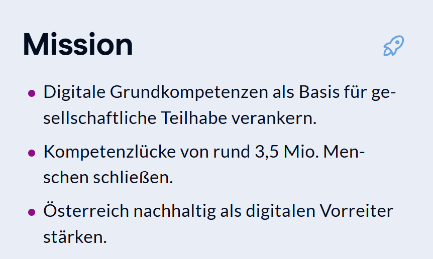 Die Mission der Bildungsoffensive. Screenshot Digital Austria