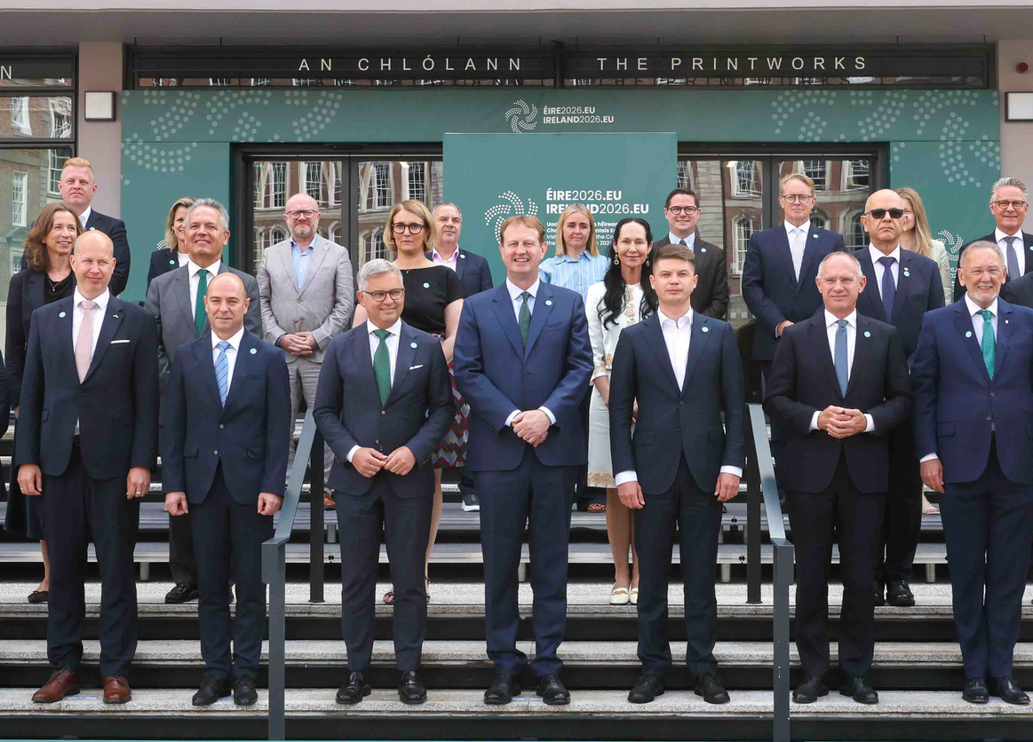 Europas Innenminister tagen mit Kommissar Magnus Brunner in Brüssel. Foto: EU
