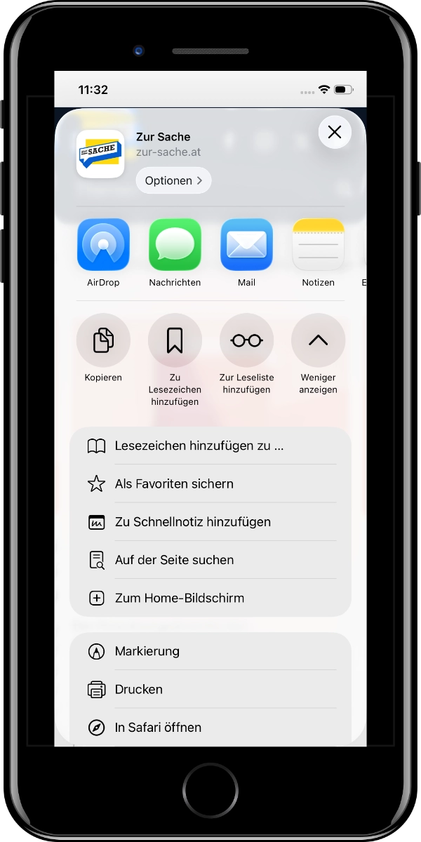 Zum Home Screen