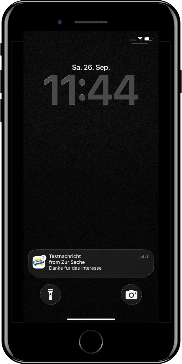 Push am Lock Screen