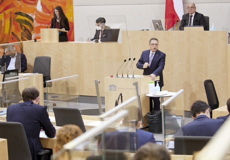 Die Steuerreform sei Klimaschutz mit Hausverstand, so VP-Klubobmann-Stv. August Wöginger. Foto: Parlamentsdirektion / Thomas Topf