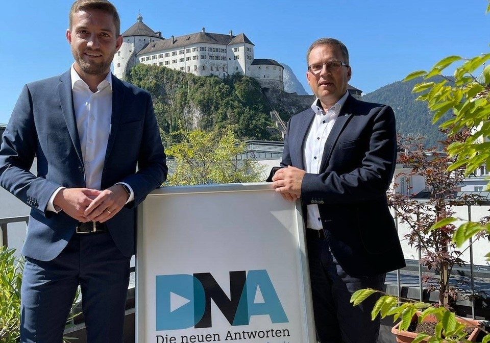 Dominik Mainusch, Obmann-Stv., und August Wöginger, Obmann des ÖAAB in Kufstein: ÖAAB arbeitet am Programm-Tag 2. Oktober; Foto: ÖAAB