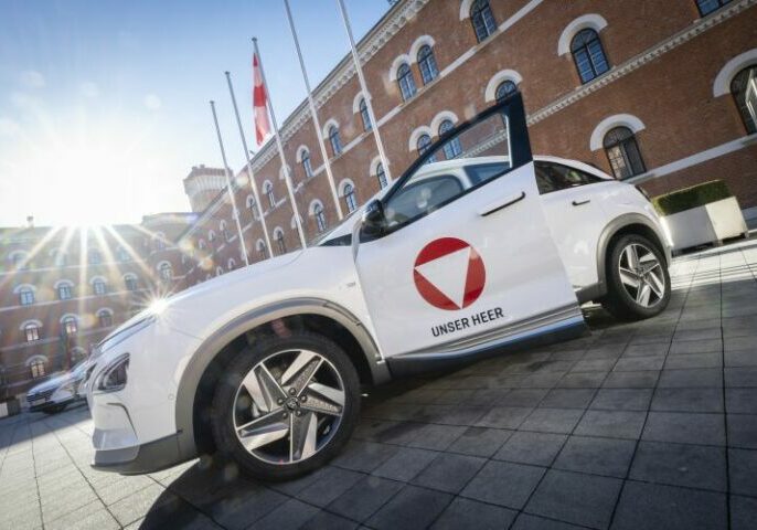 Das Bundesheer testet fünf mit Wasserstoff betriebene Autos. Foto: BMLV