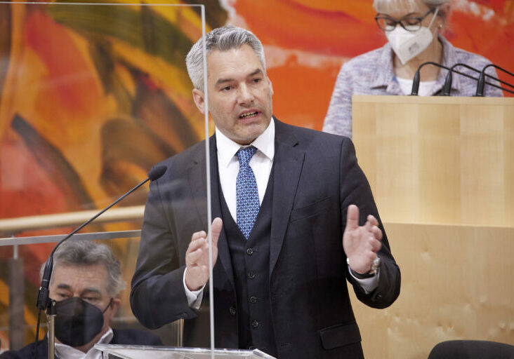 Mit der Regierungsumbildung wurden auch Ressortzuständigkeiten neu geordnet. Bundeskanzler Karl Nehammer. Foto: Parlamentsdirektion / Thomas Topf