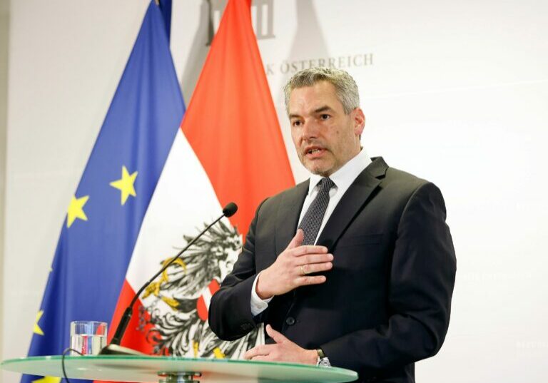 Bilanz der ersten Kanzlerjahres in 41 Punkten: Bundeskanzler Karl Nehammer. Foto: Dragan Tadic