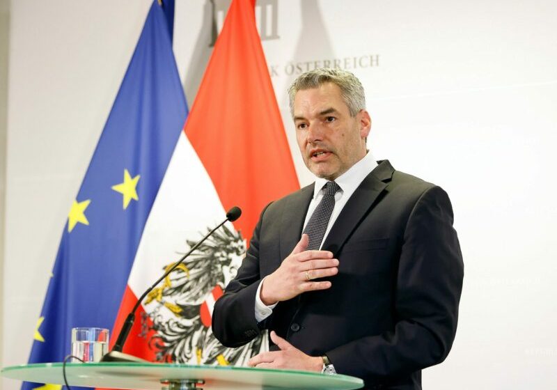Bilanz der ersten Kanzlerjahres in 41 Punkten: Bundeskanzler Karl Nehammer. Foto: Dragan Tadic