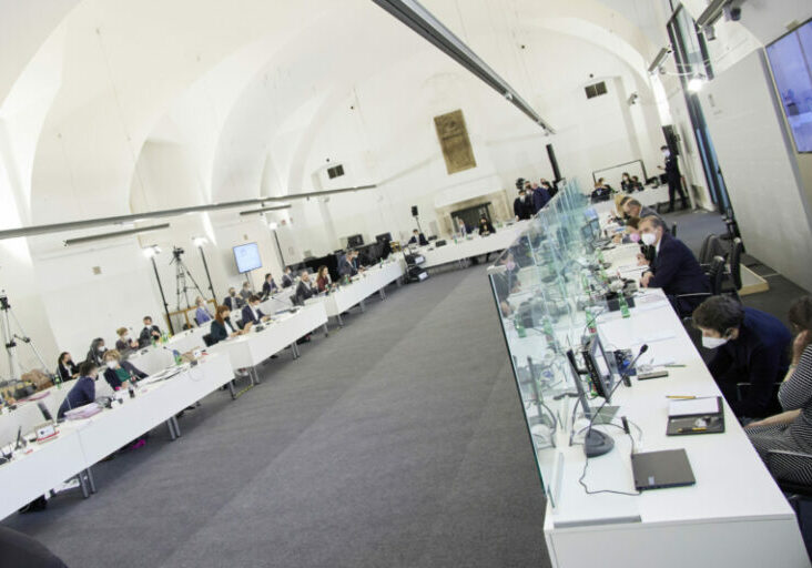 Blick in das Camineum, Tagungsort des U-Ausschusses. Foto: Parlament/Thomas Topf
