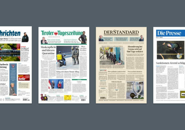 Österreichs Tageszeitungen erhalten Förderung für den digitalen Wandel. Screenshot: APA Kiosk