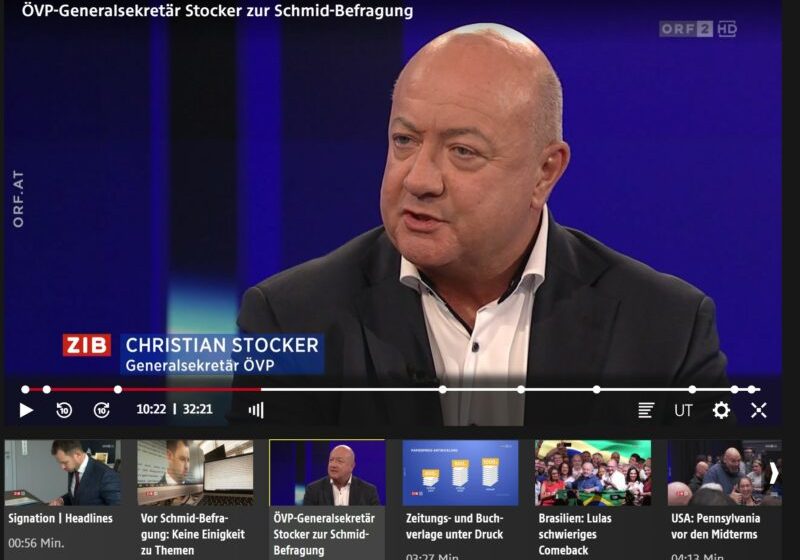 Klare Worte, gegen vorschnelle Urteile, für Fragerecht der Abgeordneten: ÖVP-Generalsekretär Christian Stocker. Screenshot Zur-Sache.