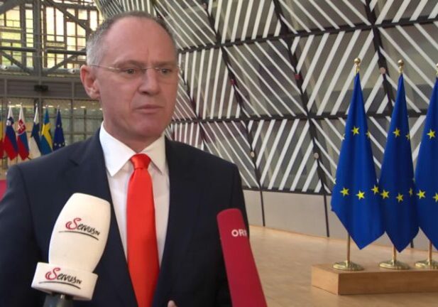 Innenminister Gerhard Karner vor dem Sondertreffen der EU-Innenminister am Freitag in Brüssel: EU-Aktionsplan gegen Balkanroute. Foto: Rat