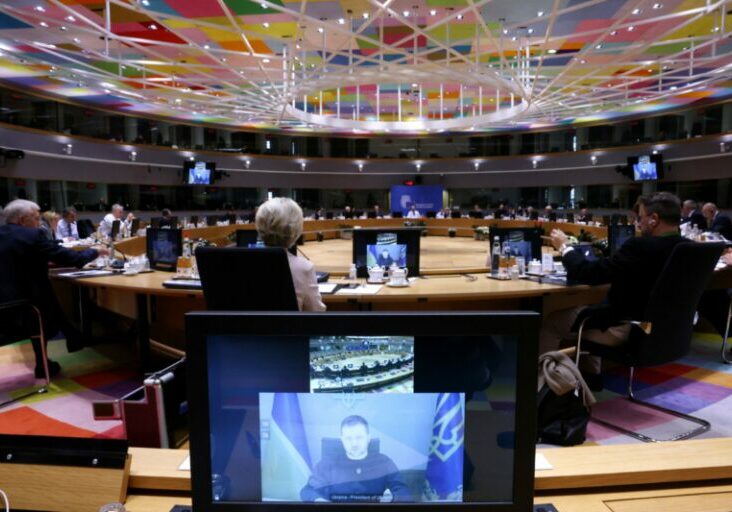 Unterstützung für die Ukraine versprach der Rat diese Woche gegenüber Präsident Wolodymyr Selenskij. Foto: Rat