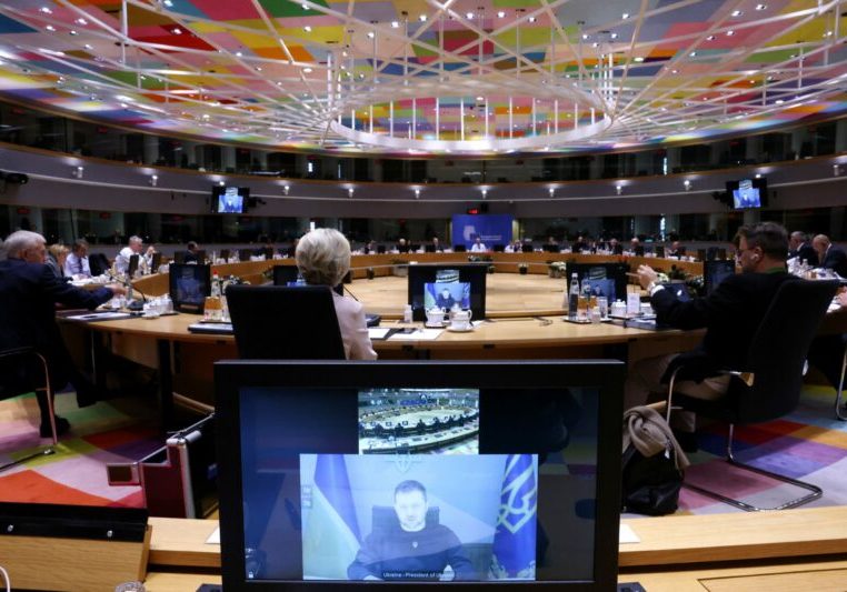 Unterstützung für die Ukraine versprach der Rat diese Woche gegenüber Präsident Wolodymyr Selenskij. Foto: Rat