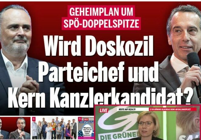 SPÖ-Vorsitzende Pamela Rendi-Wagner geht mit der geringsten Anzahl an Unterstützungserklärungen in die Wahl einer neuen Führung der SPÖ. LH Peter Doskozil ist ihr Herausforderer, eventuell unterstützt von Rendi-Wagners Mentor Christian Kern. Foto: Screenshot: oe24.at