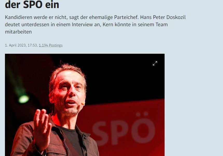 Christian Kern räumte 2023 eine Mitschuld am Schlamassel der SPÖ ein. Foto: Screenshot-Standard.at