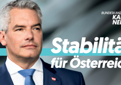 Stabilität für Österreich - das verspricht die ÖVP unter Kanzler und Parteiobmann Karl Nehammer: Plakat für die Nationalratswahl am 29. September 2024. Foto: ÖVP