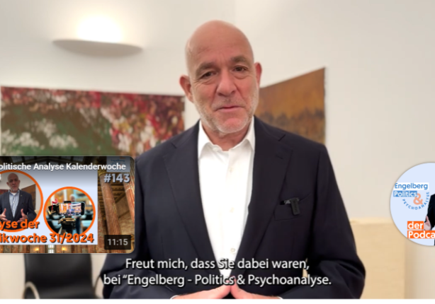 Martin Engelberg prognostiziert in der neuen Ausgabe seines Podcasts „Politics & Psychoanalyse“, dass bei der Nationaltaratsahl am 29. September letztlich viele Menschen ÖVP wählen werden.