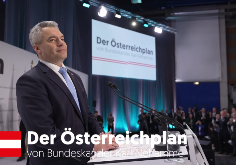 Der Österreichplan von Bundeskanzler und ÖVP-Obmann Karl Nehammer ist eine Grundlage des Wahlprogramms der ÖVP für die Nationalratswahl am 29. September 2024, also in vier Wochen. Wie die zahlreichen Projekte finanziert werden können und wie ein Budgetkurs der Konsolidierung aussicht, zeigen Wirtschaftsminister Martin Kocher und Finanzminister Magnus Brunner (Bild: Screenshot österreichplan.at)