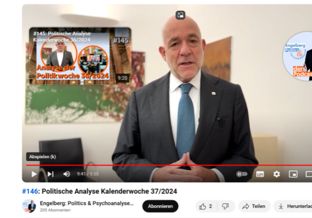 Martin Engelberg, Psychoanalytiker und ÖVP-Abgeordneter, analysiert im aktuellen Podcast die Psychodynamik von TV-Konfrontationen: Es entspricht dem Naturell von Bundeskanzler Karl Nehammer, einzuhaken, wenn er etwas falsch findet. Nehammer verfüge über breites Wissen, auch in Einzelheiten.