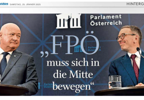 In den Verhandlungen um eine Koalition drängt die ÖVP auf einen Kurs der Mitte, berichten - wie andere Zeitungen - die Salzburger Nachrichten nach einem Gespräch mit ÖVP-Bundesparteiobmann Christian Stocker.