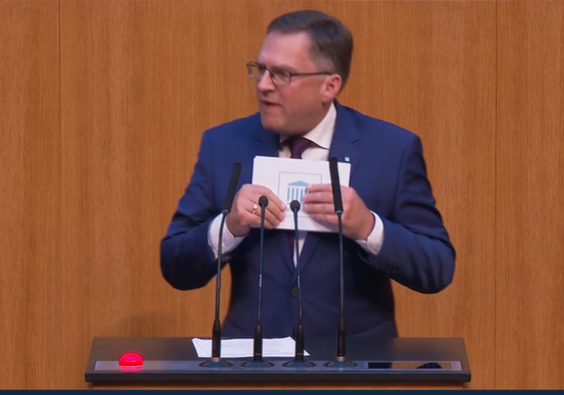 Klarstellungen im Nationalrat und in Interviews: August Wöginger, Klubobmann und Sozialsprecher der ÖVP. Screenshot parlament.gv.at