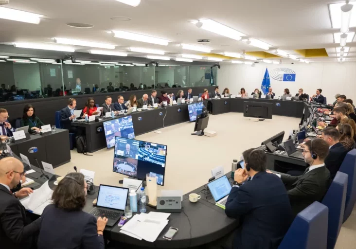 Im Ausschuss für Bürgerliche Freiheiten, Justiz und Inneres (LIBE-Ausschuss) des Europäischen Parlaments verhandelten dessen Vertreter mit jenen von Rat und Kommission das Konzept der sicheren Drittstaaten. Dies vereinfacht Abschiebungen, sagt Lukas Mandl, Mitglied des Europäischen Parlaments. Foto: EP