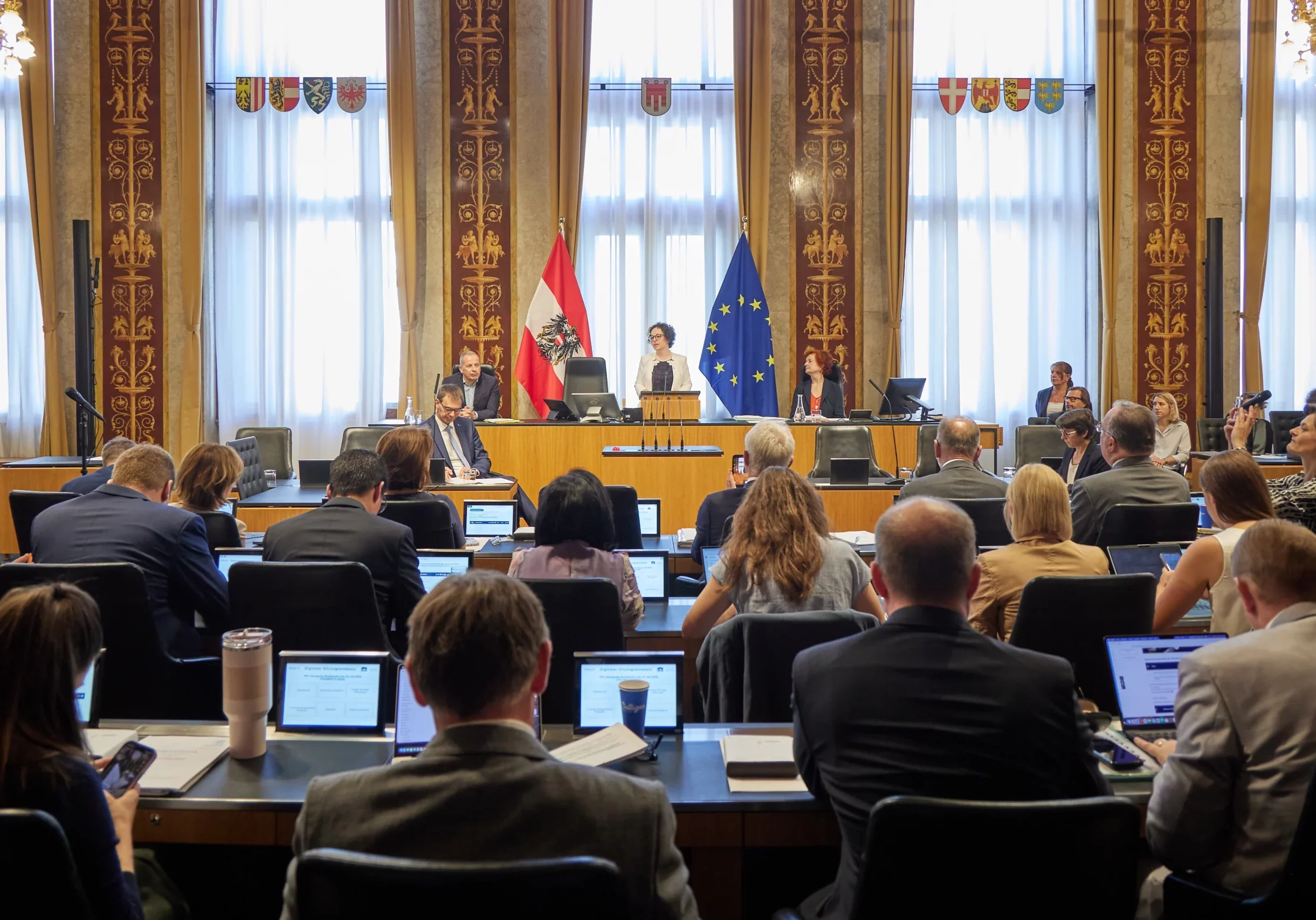 Der Bundesrat tagte diese Woche unter der neuen Vorsitzenden, Christine Schwarz-Fuchs (ÖVP) aus Vorarlberg. Foto: Thomas Topf