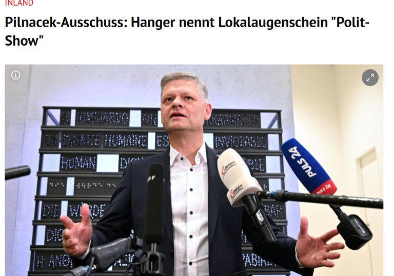Andreas Hanger, ÖVP-Fraktionsführer im Pilnack-U-Ausschuss, fordert die anderen Fraktionen auf, die Würde des verstorbenen Christian Pilnacek zu wahren. Foto: Screenshot Kurier