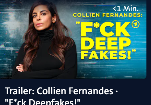 Strafe für sexualisierte Deepfakes: Die EU sieht das vor, Die Regierungsfraktionen ergreifen eine Initiative. Einer der Anlässe: Agitation und Deepfakes gegen die deutsche Moderatorin Collien Fernandes. Bild: Screenshot ARD
