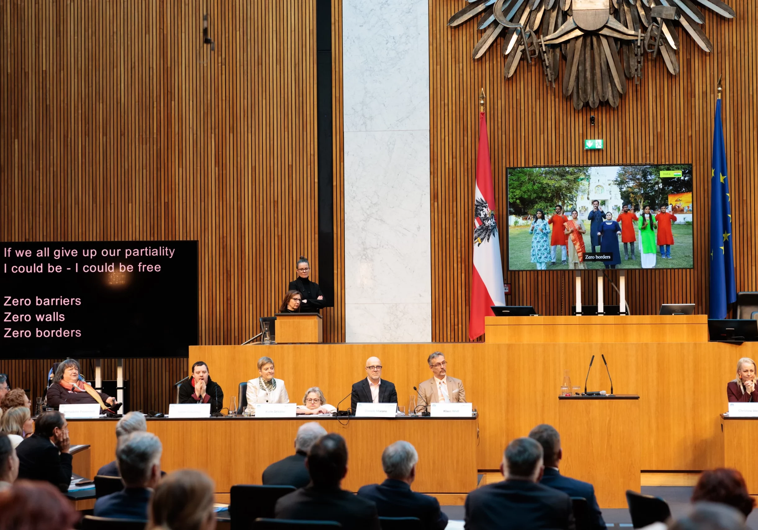 Zero Project tagt im Plenarsaal des Nationalrates: Abgeordnete aller Fraktionen präsentierten Projekte für ein Leben ohne Barrieren. Foto: Bernadette Sattler-Remling