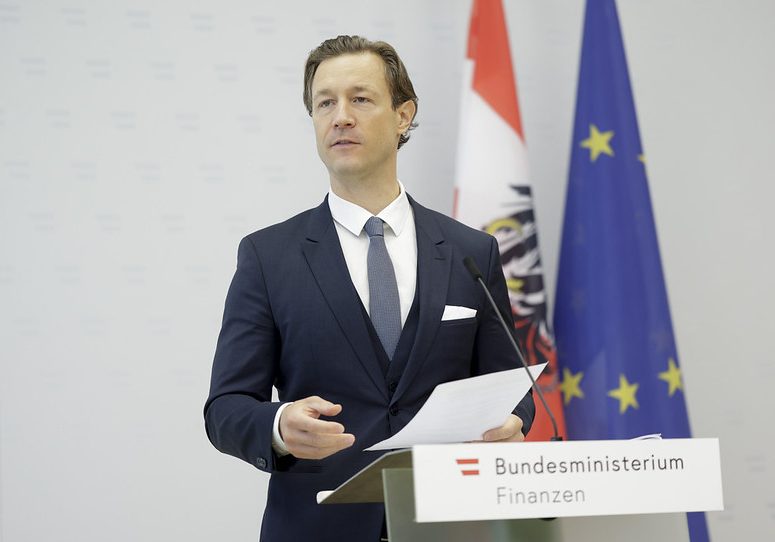 Finanzminister Gernot Blümel: Anfangsverdacht nicht bestätigt. Foto: BMF/Wenzel