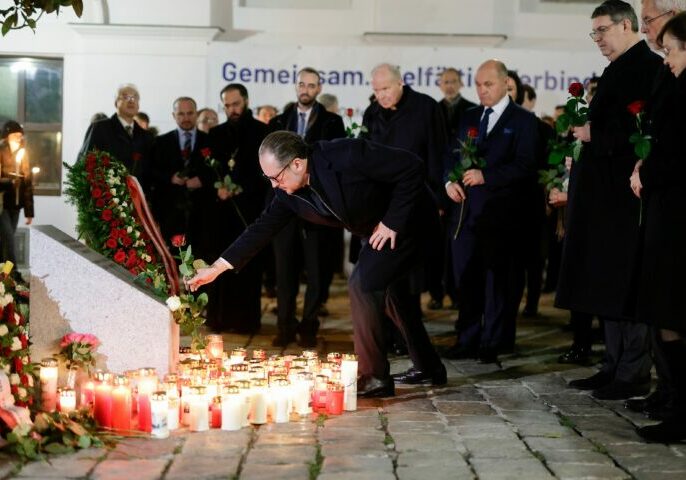 Bundeskanzler Schallenberg bei der Gedenkveranstaltung. Foto: BKA/ Andy Wenzel