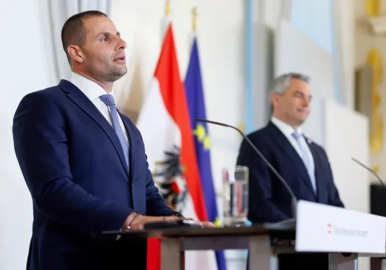 Zwei neutrale Länder, eine Forderung: Ein Paradigmenwechsel der EU beim Thema Migration. Der maltesische Regierungschef und Bundeskanzler Karl Nehammer. Foto: BKA/Andy Wenzel