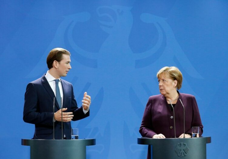 Sebastian Kurz und Angela Merkel; Foto: BKA/ Dragan Tatic