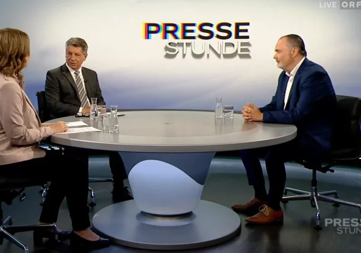 Keinen Rückenwind für SPÖ-Chef Andreas Babler gab es in der ORF-Pressstunde. Dort ging Hans-Peter Doskozil erneut auf Distanz zur Bundes-SPÖ. Foto: Screenshot ORF.at/Zur-Sache