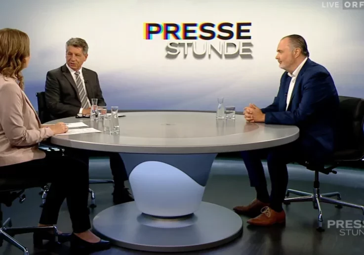 Keinen Rückenwind für SPÖ-Chef Andreas Babler gab es in der ORF-Pressstunde. Dort ging Hans-Peter Doskozil erneut auf Distanz zur Bundes-SPÖ. Foto: Screenshot ORF.at/Zur-Sache